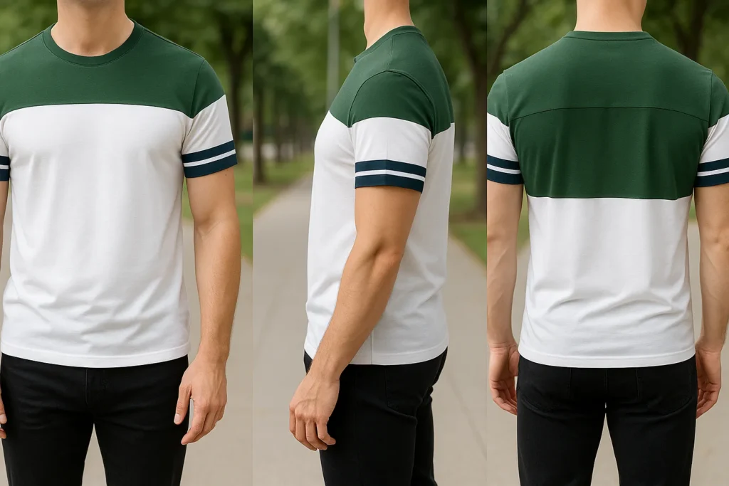 تیشرت مردانه مناسب فرم مستطیلی