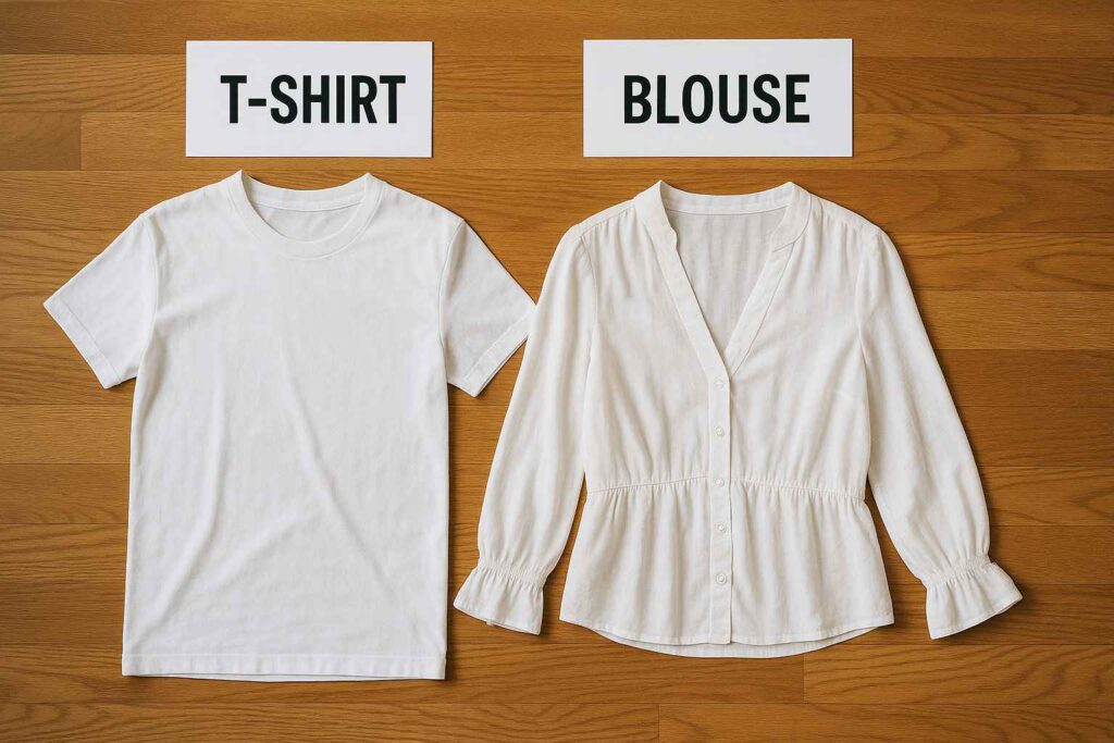 تفاوت تیشرت و بلوز چیست؟