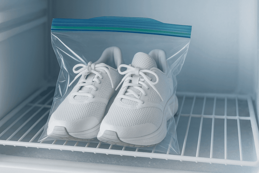 قرار دادن کفش در فریزر